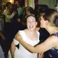 Lesley gets a kiss, Joe and Lesley's CISU Wedding, Ipswich, Suffolk - 30th July 1998