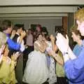 Applauding the departing bride, Joe and Lesley's CISU Wedding, Ipswich, Suffolk - 30th July 1998