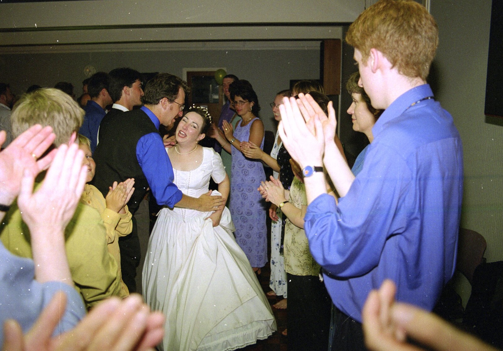 There's some applause  from Joe and Lesley's CISU Wedding, Ipswich, Suffolk - 30th July 1998