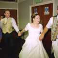 Leading a procession through the social club, Joe and Lesley's CISU Wedding, Ipswich, Suffolk - 30th July 1998