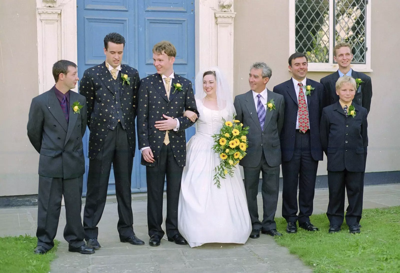 Wedding photos outside the Meeting House, from Joe and Lesley's CISU Wedding, Ipswich, Suffolk - 30th July 1998