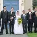 A group photo of the boys, Joe and Lesley's CISU Wedding, Ipswich, Suffolk - 30th July 1998