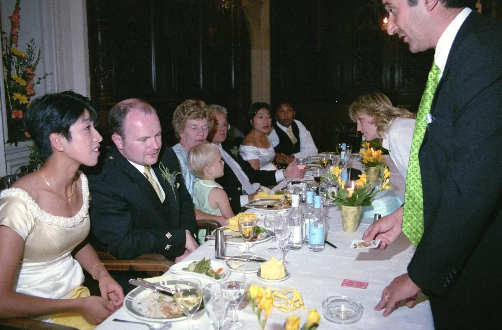 A magician does his thing, from Hamish and Jane's Wedding, Canford School, Wimborne, Dorset - 5th August 1998