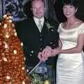 Hamish and Jane cut the cake, Hamish and Jane's Wedding, Canford School, Wimborne, Dorset - 5th August 1998