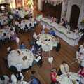 More dining and chandeliers, Hamish and Jane's Wedding, Canford School, Wimborne, Dorset - 5th August 1998