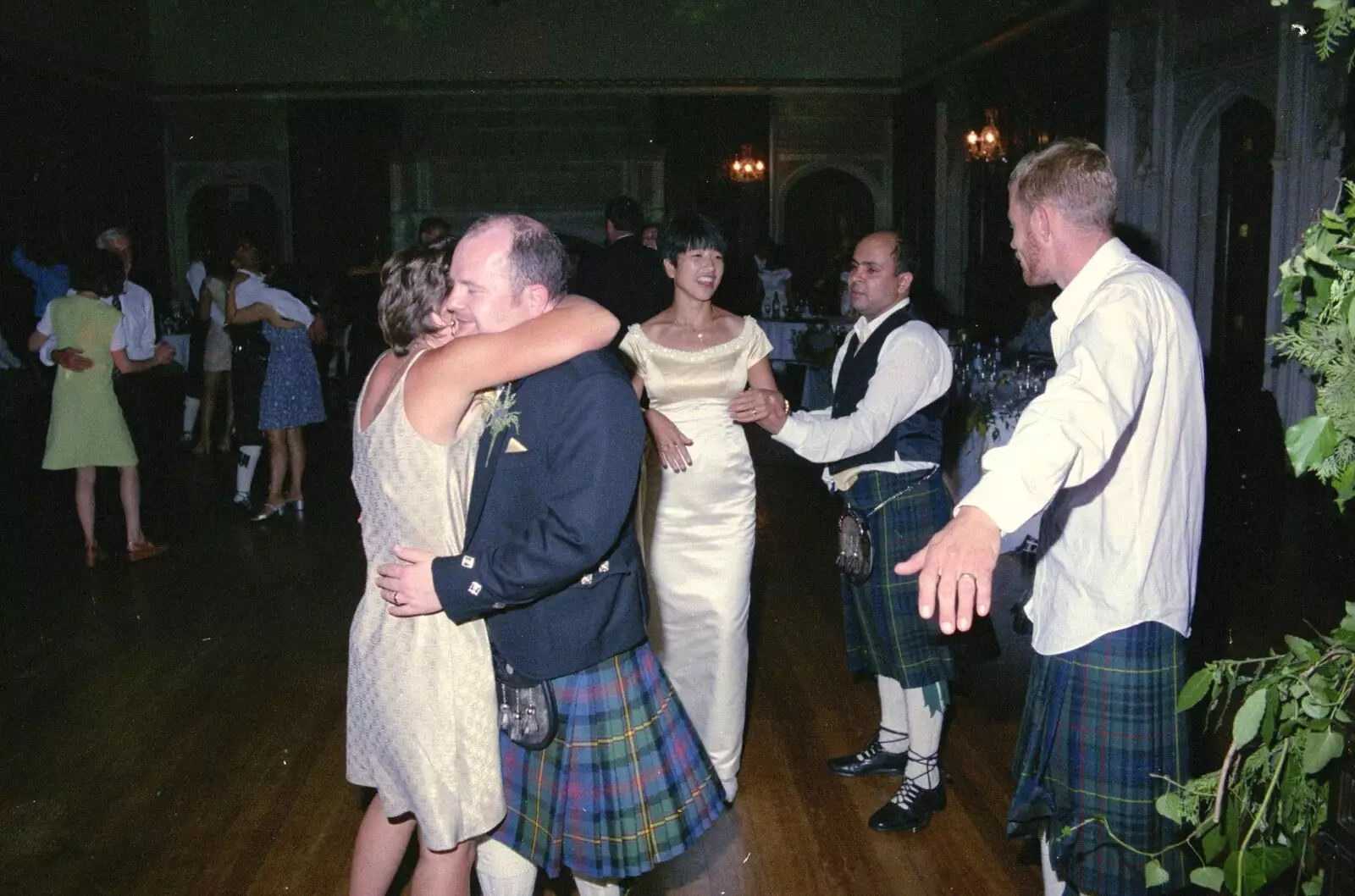 Some kind of smoochy dance occurs, from Hamish and Jane's Wedding, Canford School, Wimborne, Dorset - 5th August 1998