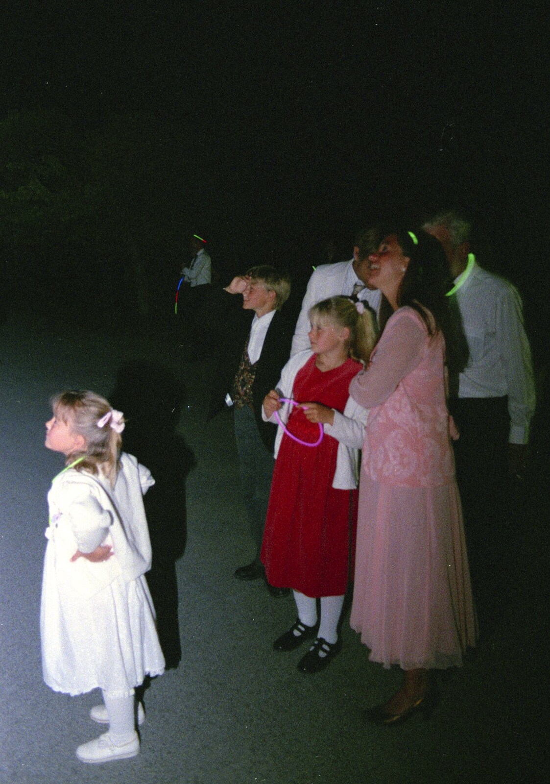 Hamish and Jane's Wedding, Canford School, Wimborne, Dorset - 5th August 1998: Children watch the fireworks