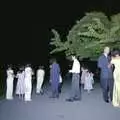 Jane takes the dress on a tour of the car park, Hamish and Jane's Wedding, Canford School, Wimborne, Dorset - 5th August 1998