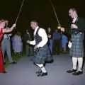 Skipping over a light-rope in the car park, Hamish and Jane's Wedding, Canford School, Wimborne, Dorset - 5th August 1998