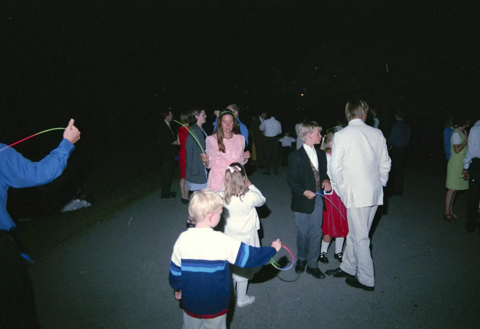 Outside in the car park, from Hamish and Jane's Wedding, Canford School, Wimborne, Dorset - 5th August 1998