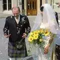 A confetti moment, Hamish and Jane's Wedding, Canford School, Wimborne, Dorset - 5th August 1998