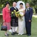 A photo with Jane's parents, Hamish and Jane's Wedding, Canford School, Wimborne, Dorset - 5th August 1998