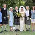 Hamish's family, with Laura, Steve and Jennifer, Hamish and Jane's Wedding, Canford School, Wimborne, Dorset - 5th August 1998