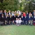 Hamish's family plus men in kilts, Hamish and Jane's Wedding, Canford School, Wimborne, Dorset - 5th August 1998