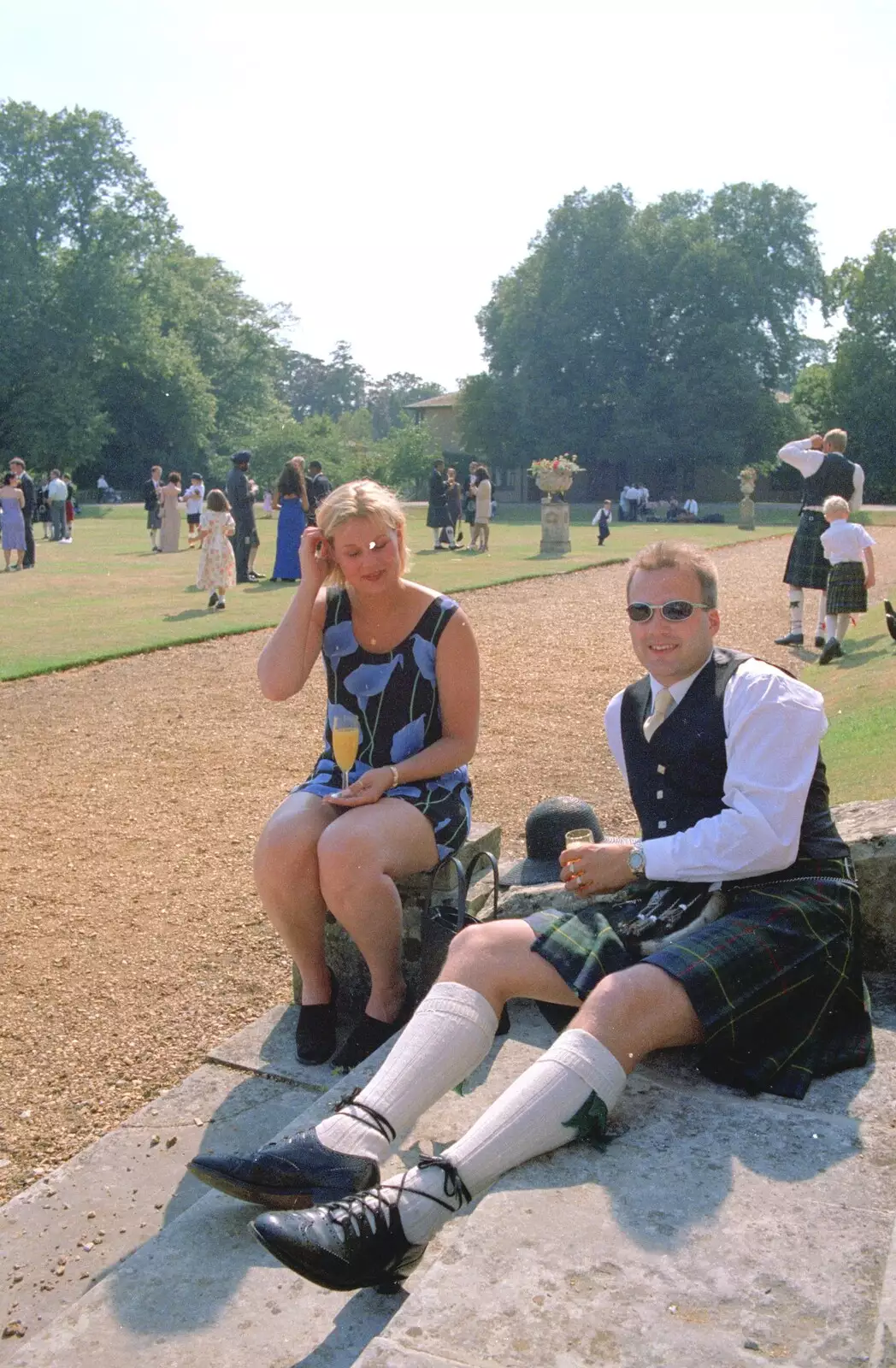 Martin and his girlfriend, from Hamish and Jane's Wedding, Canford School, Wimborne, Dorset - 5th August 1998