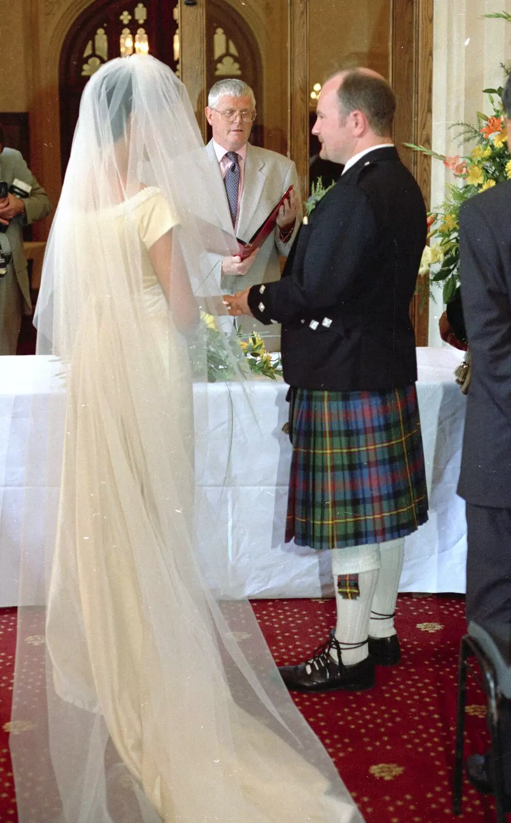 The service begins, from Hamish and Jane's Wedding, Canford School, Wimborne, Dorset - 5th August 1998