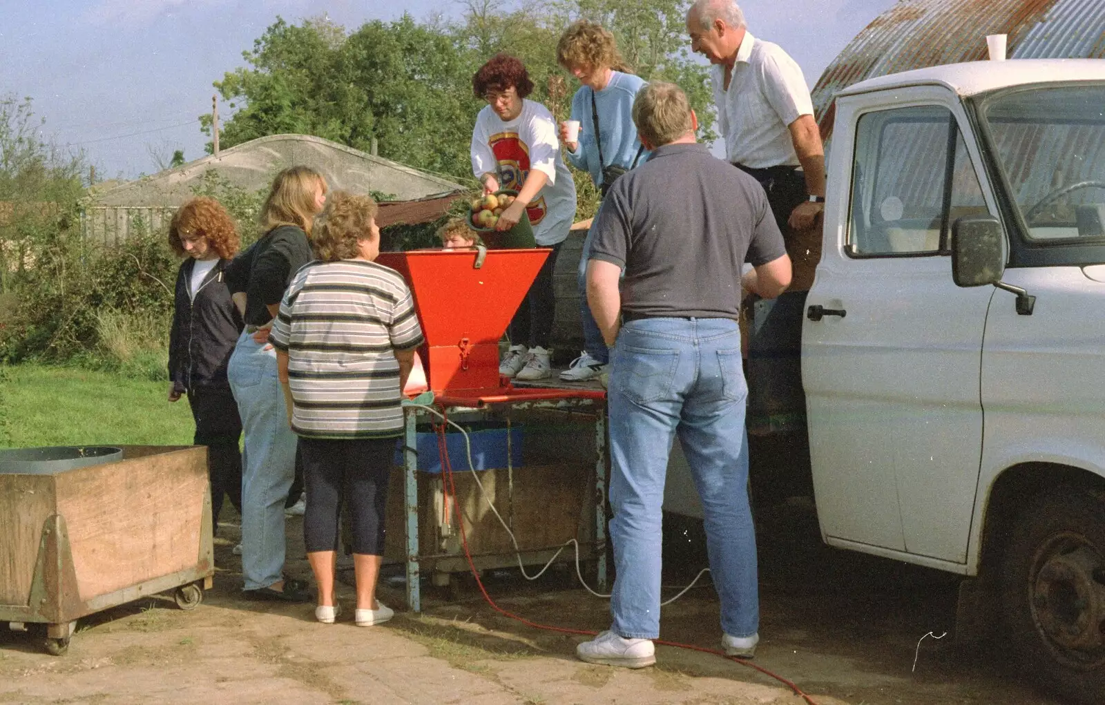 Apples are tipped into the chopper, from Cider Making With Geoff and Brenda, Stuston, Suffolk - 10th September 1998