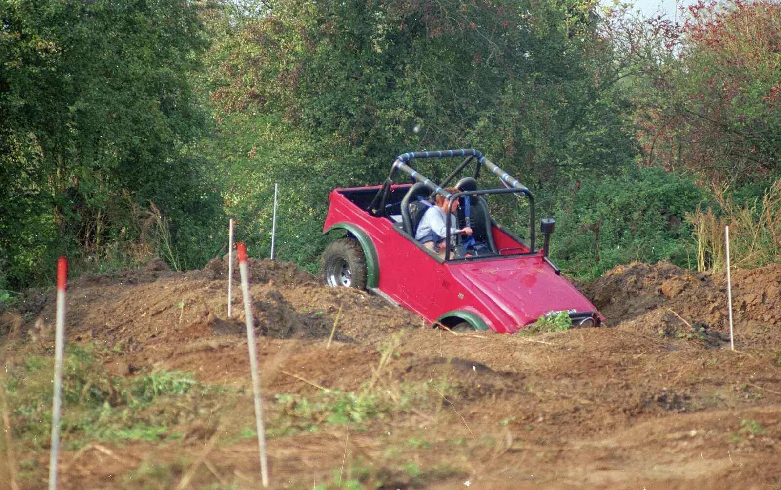 Brenda gets stuck in a hole, from Cider Making With Geoff and Brenda, Stuston, Suffolk - 10th September 1998