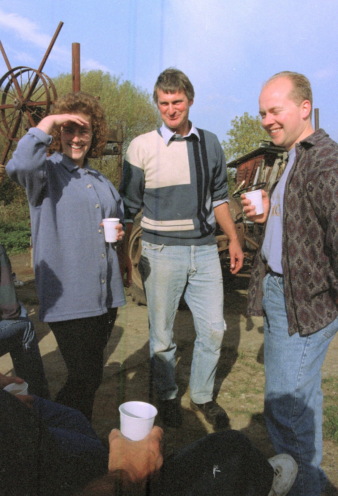 Time for a break with last year's cider from Cider Making With Geoff and Brenda, Stuston, Suffolk - 10th September 1998