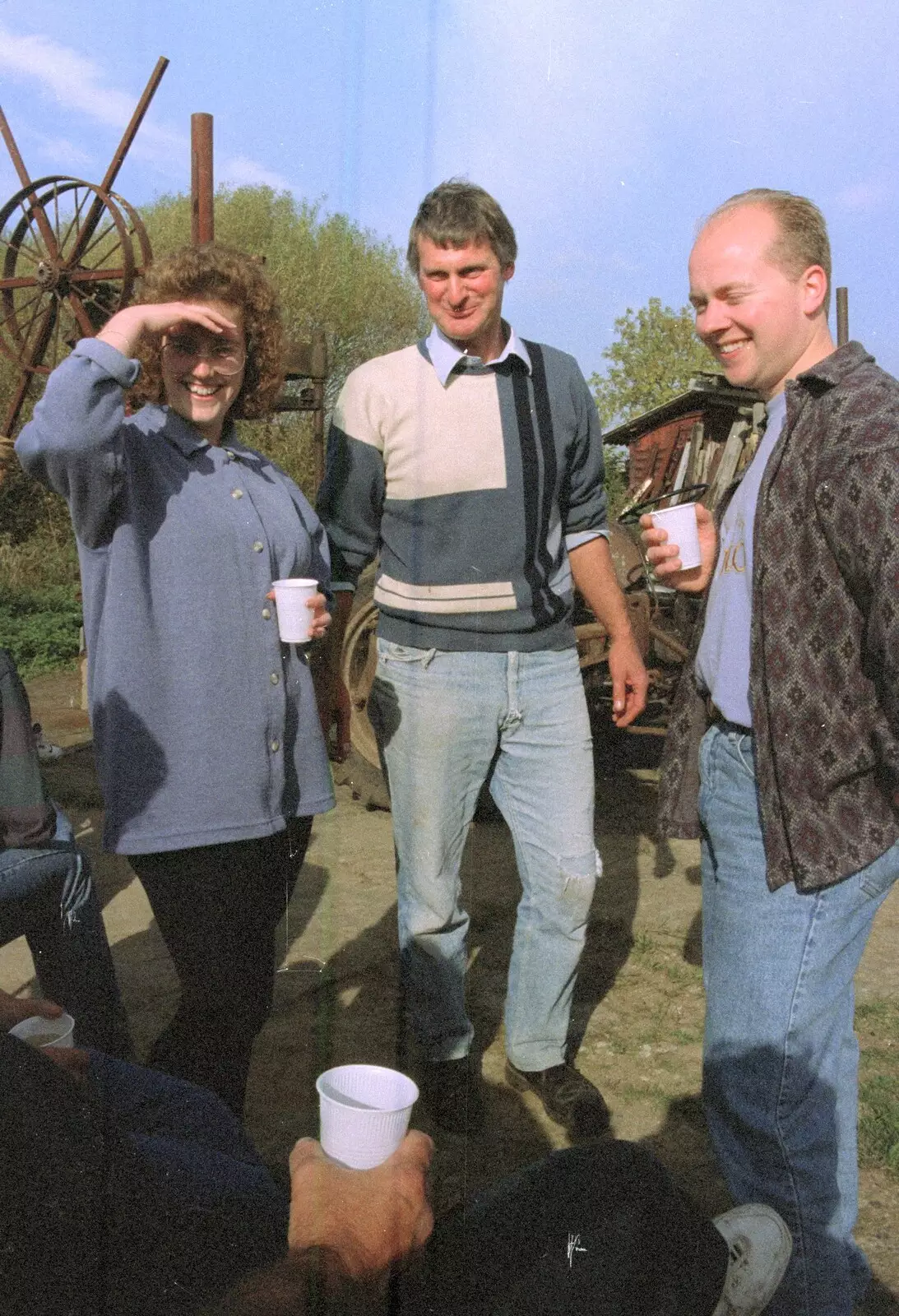 Time for a break with last year's cider, from Cider Making With Geoff and Brenda, Stuston, Suffolk - 10th September 1998