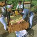 A bird's-eye view of an apple 'cheese', Cider Making With Geoff and Brenda, Stuston, Suffolk - 10th September 1998