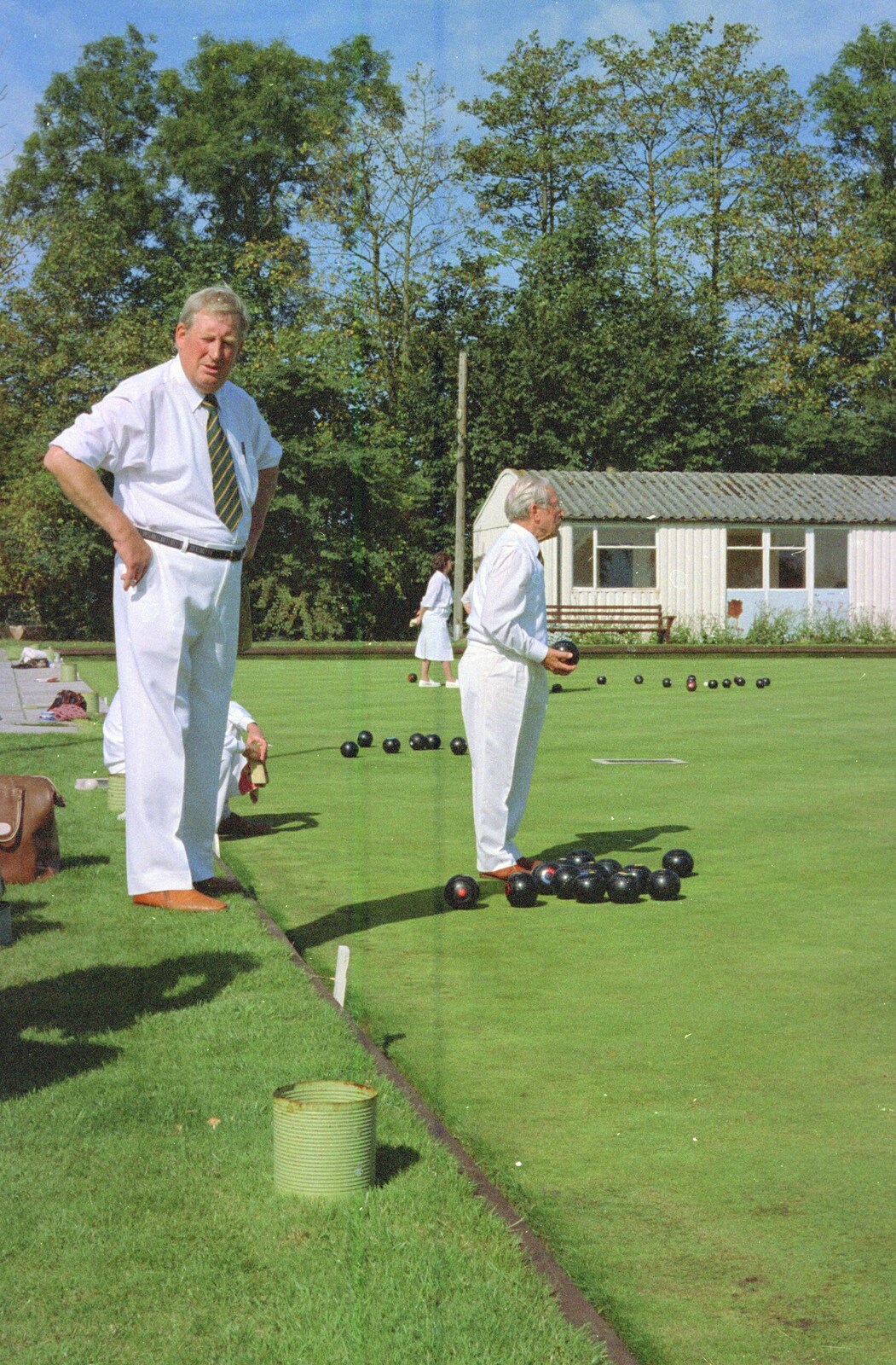 Tony inspects the bowling action from Cider Making With Geoff and Brenda, Stuston, Suffolk - 10th September 1998