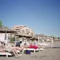 Sun loungers and thatched parasols, The CISU Massive do Malaga, Spain - November 14th 1998