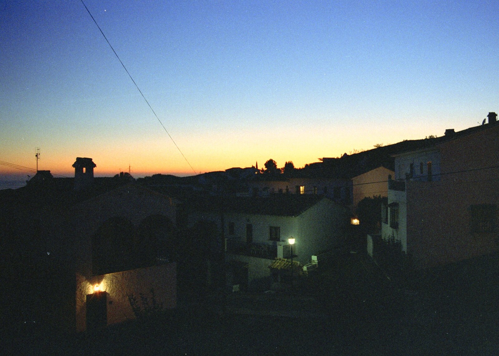 Sunset over Mi Jardin from The CISU Massive do Malaga, Spain - November 14th 1998