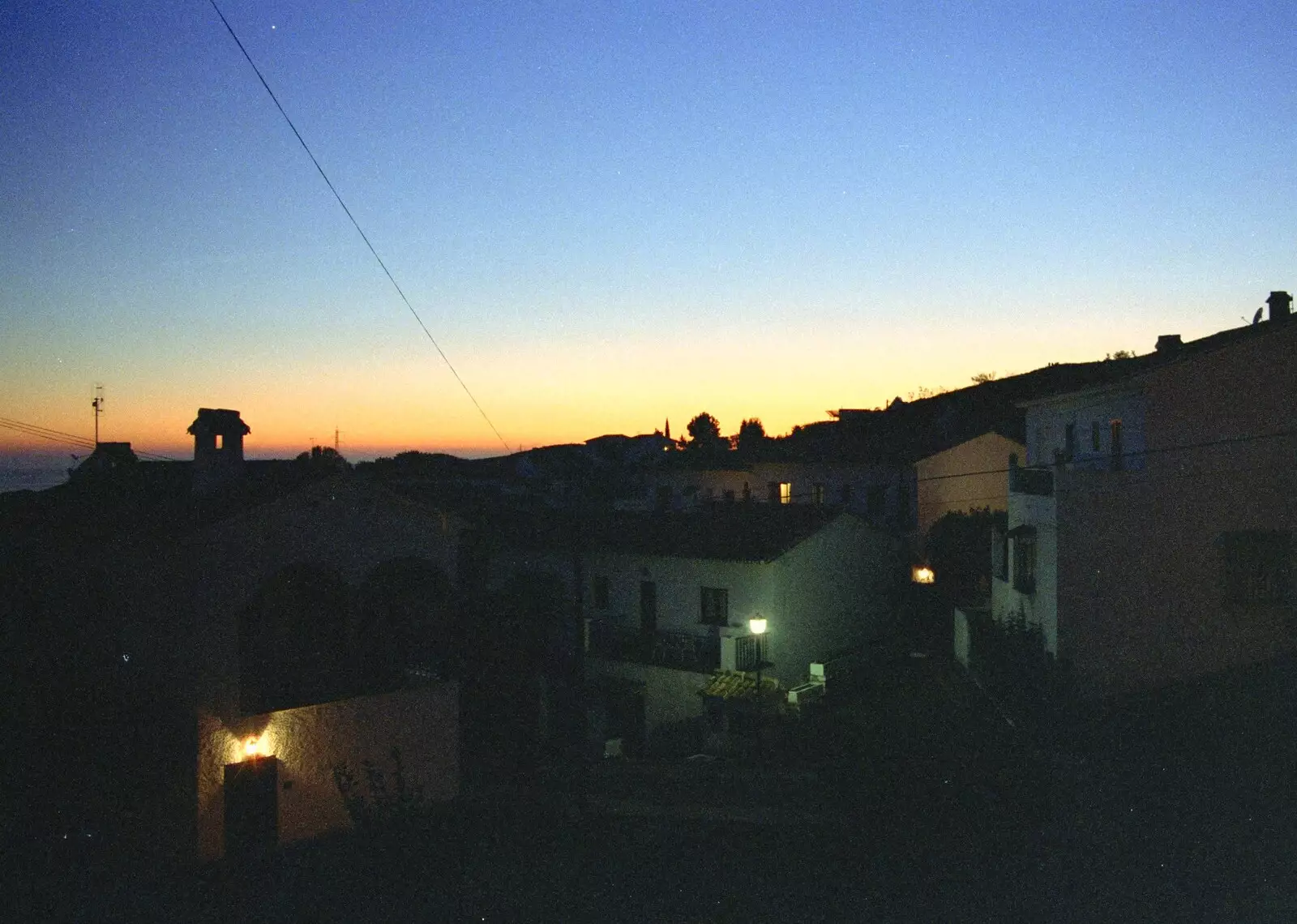 Sunset over Mi Jardin, from The CISU Massive do Malaga, Spain - November 14th 1998