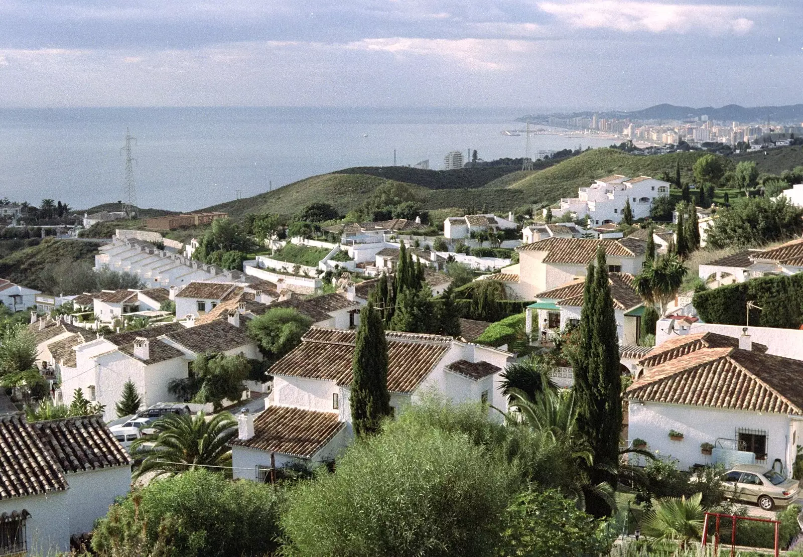 Looking down the coast towards Marbella, from The CISU Massive do Malaga, Spain - November 14th 1998