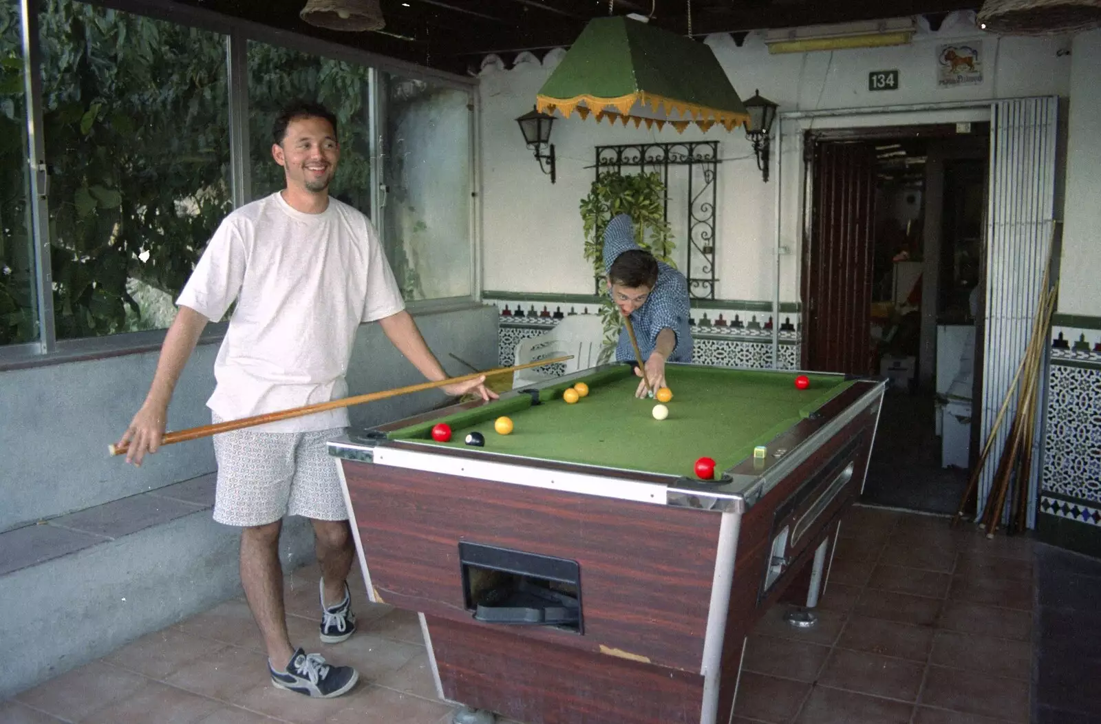 Paul and Andrew play Stick Game, from The CISU Massive do Malaga, Spain - November 14th 1998