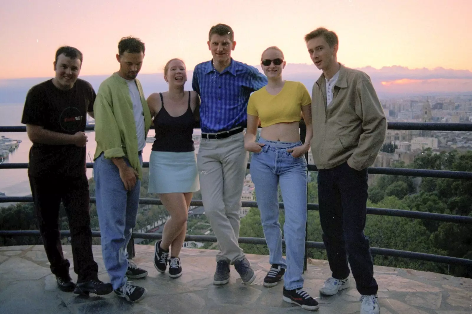 The gang high above Málaga, from The CISU Massive do Malaga, Spain - November 14th 1998