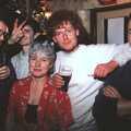Graham, Jon, Spammy, Wavy and DH, Brome Swan Christmas, Suffolk - December 1998