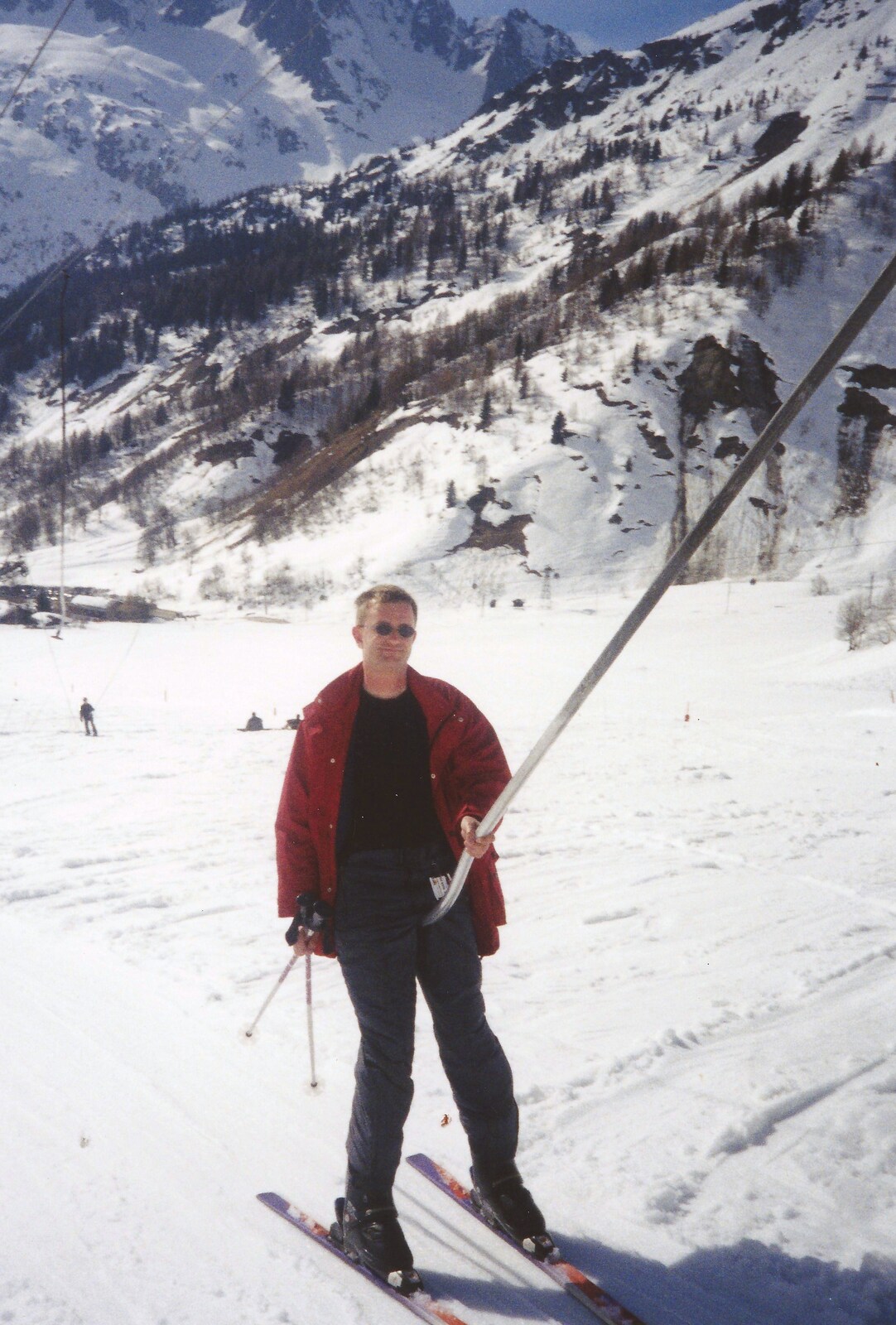 Skiing With Sean, Chamonix, Haute-Savoie, France - 15th March 1999: Nosher on a button lift