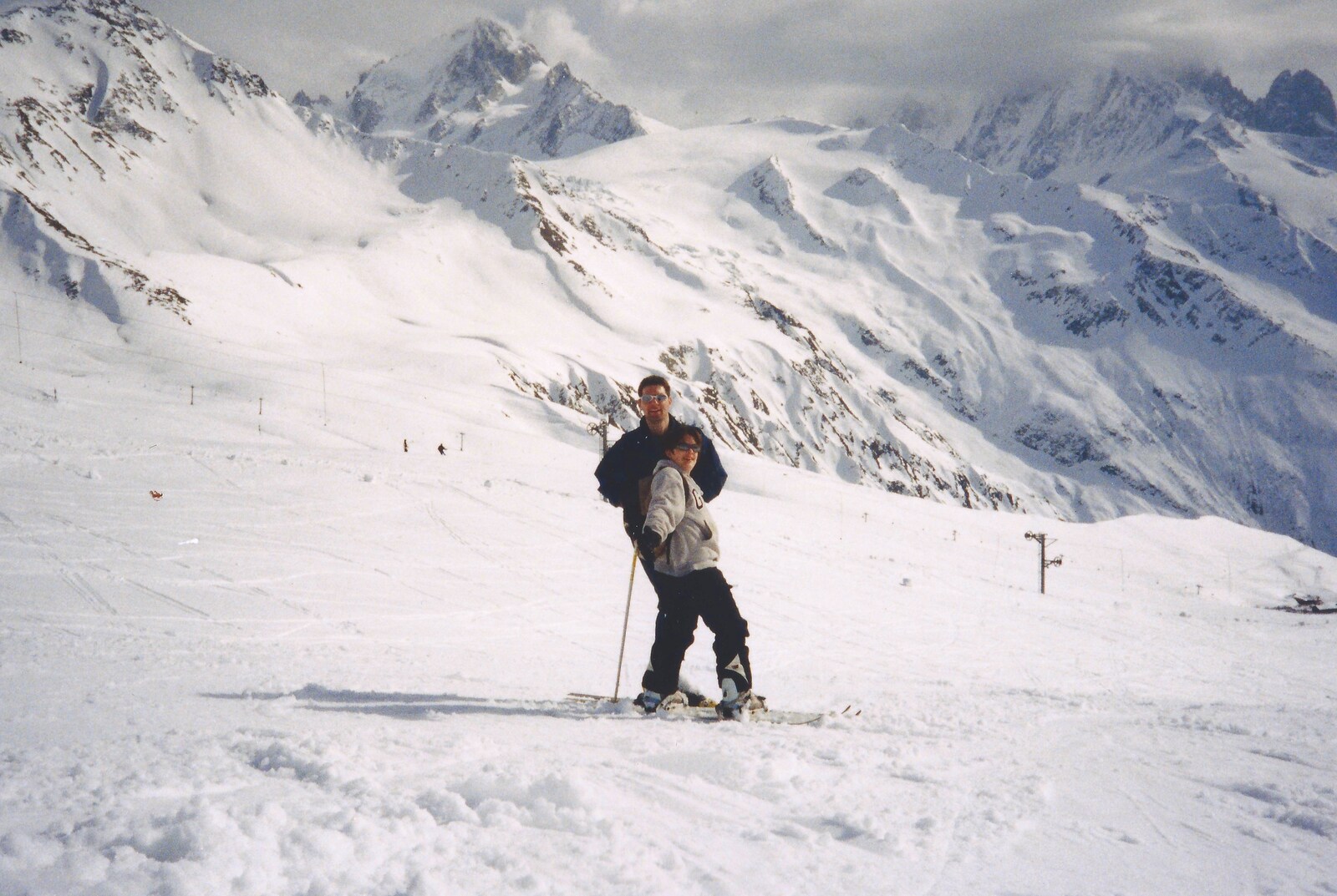 Skiing With Sean, Chamonix, Haute-Savoie, France - 15th March 1999: Sean and Ponge on the ski slopes
