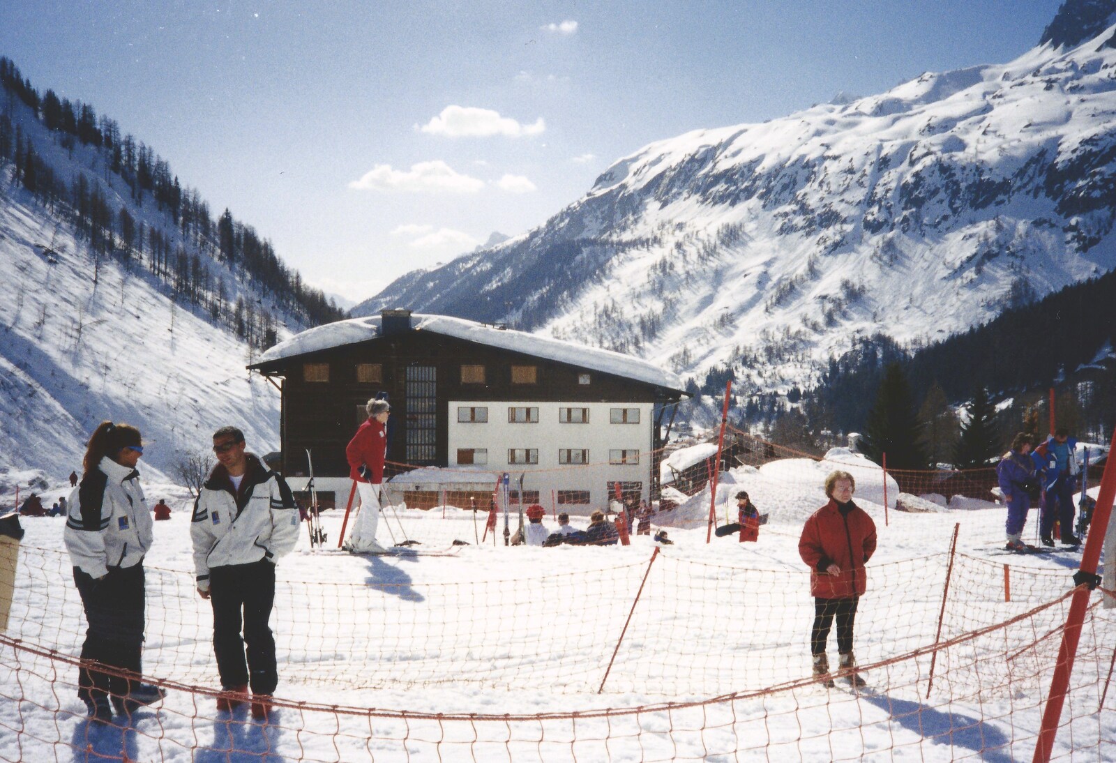 Skiing With Sean, Chamonix, Haute-Savoie, France - 15th March 1999: Safety nets at the end of a run