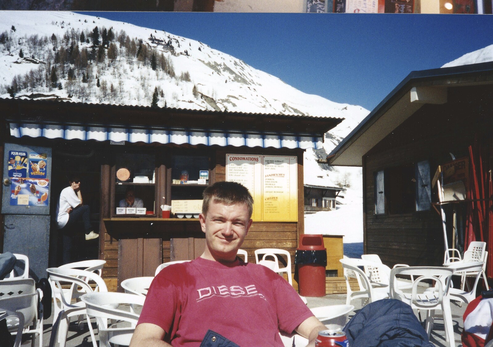 Skiing With Sean, Chamonix, Haute-Savoie, France - 15th March 1999: Outside a café