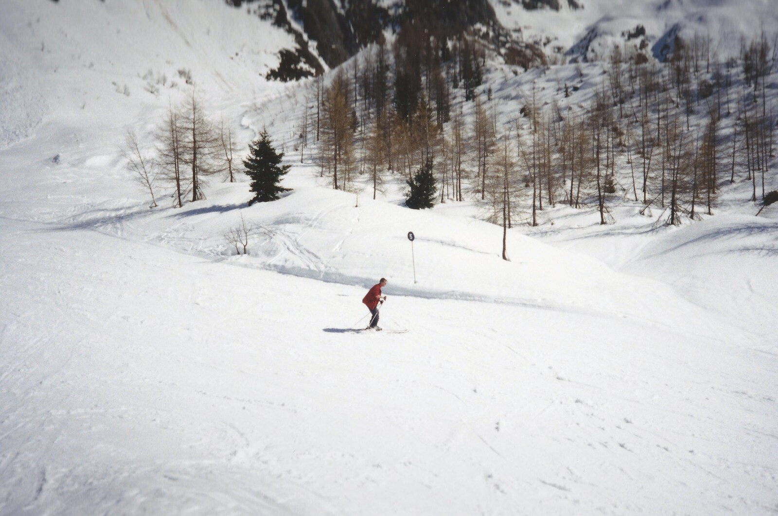 Skiing With Sean, Chamonix, Haute-Savoie, France - 15th March 1999: Nosher gingerly does a blue run