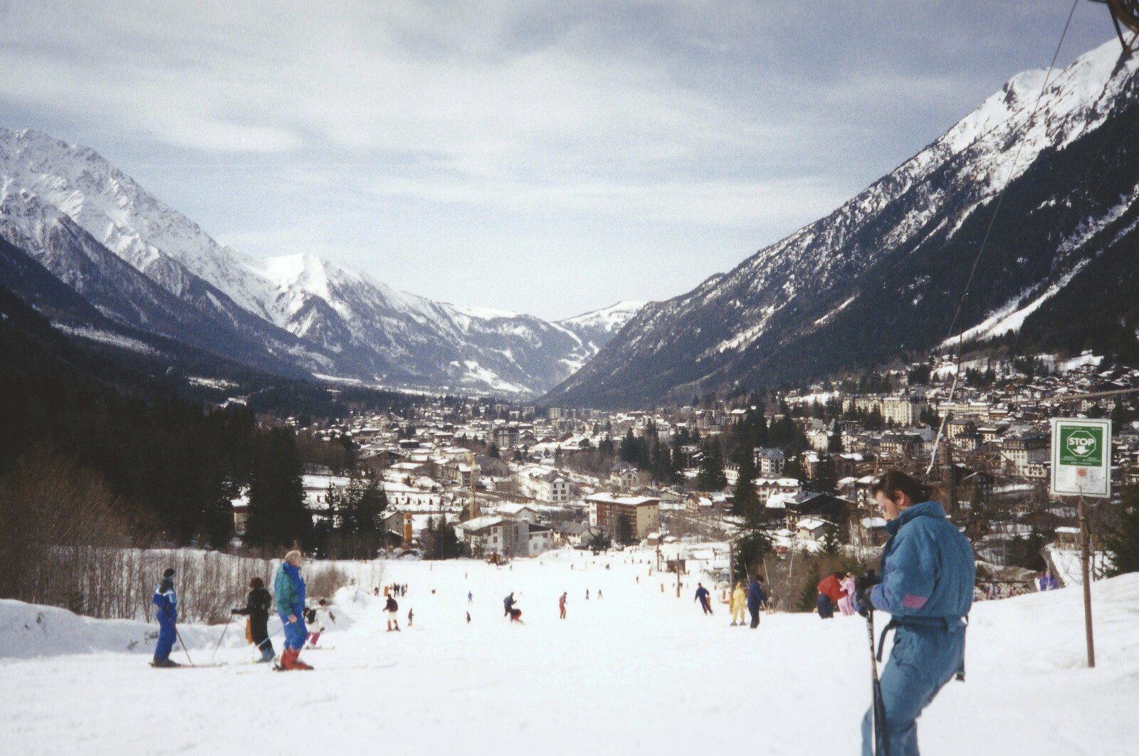 Skiing With Sean, Chamonix, Haute-Savoie, France - 15th March 1999: A view of Chamonix from Les Planards