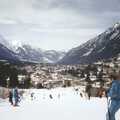 A view of Chamonix from Les Planards, Skiing With Sean, Chamonix, Haute-Savoie, France - 15th March 1999