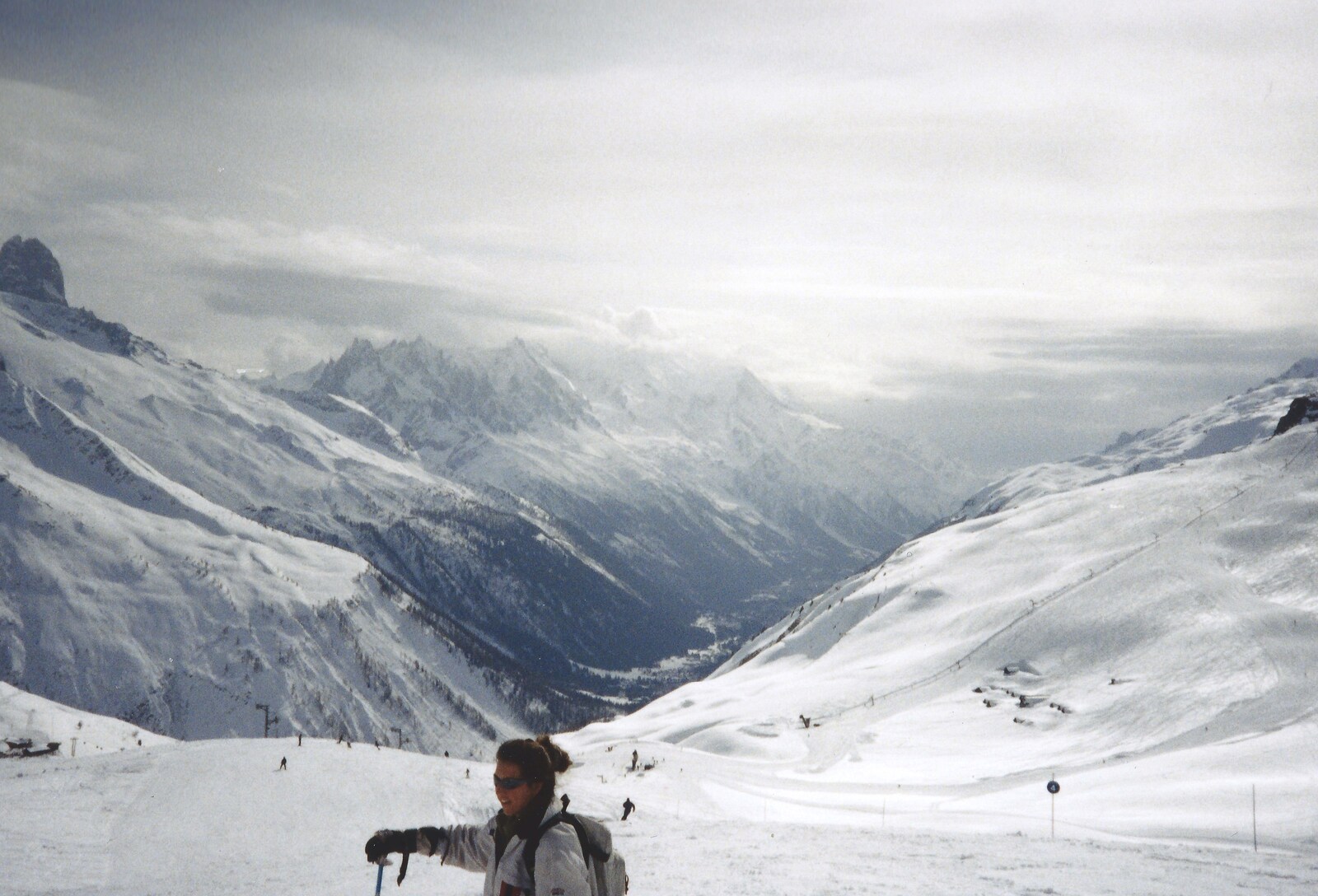 Skiing With Sean, Chamonix, Haute-Savoie, France - 15th March 1999: A view down the mountains