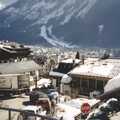 The view of Chamonix from the dormitory room, Skiing With Sean, Chamonix, Haute-Savoie, France - 15th March 1999