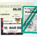 A collection of random tickets, Skiing With Sean, Chamonix, Haute-Savoie, France - 15th March 1999