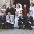 A wedding group photo, Debbie's Wedding, Suffolk - 12th June 1999