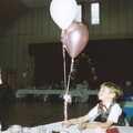 A boy with balloons, Debbie's Wedding, Suffolk - 12th June 1999