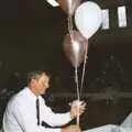 Geoff messes around with balloons, Debbie's Wedding, Suffolk - 12th June 1999