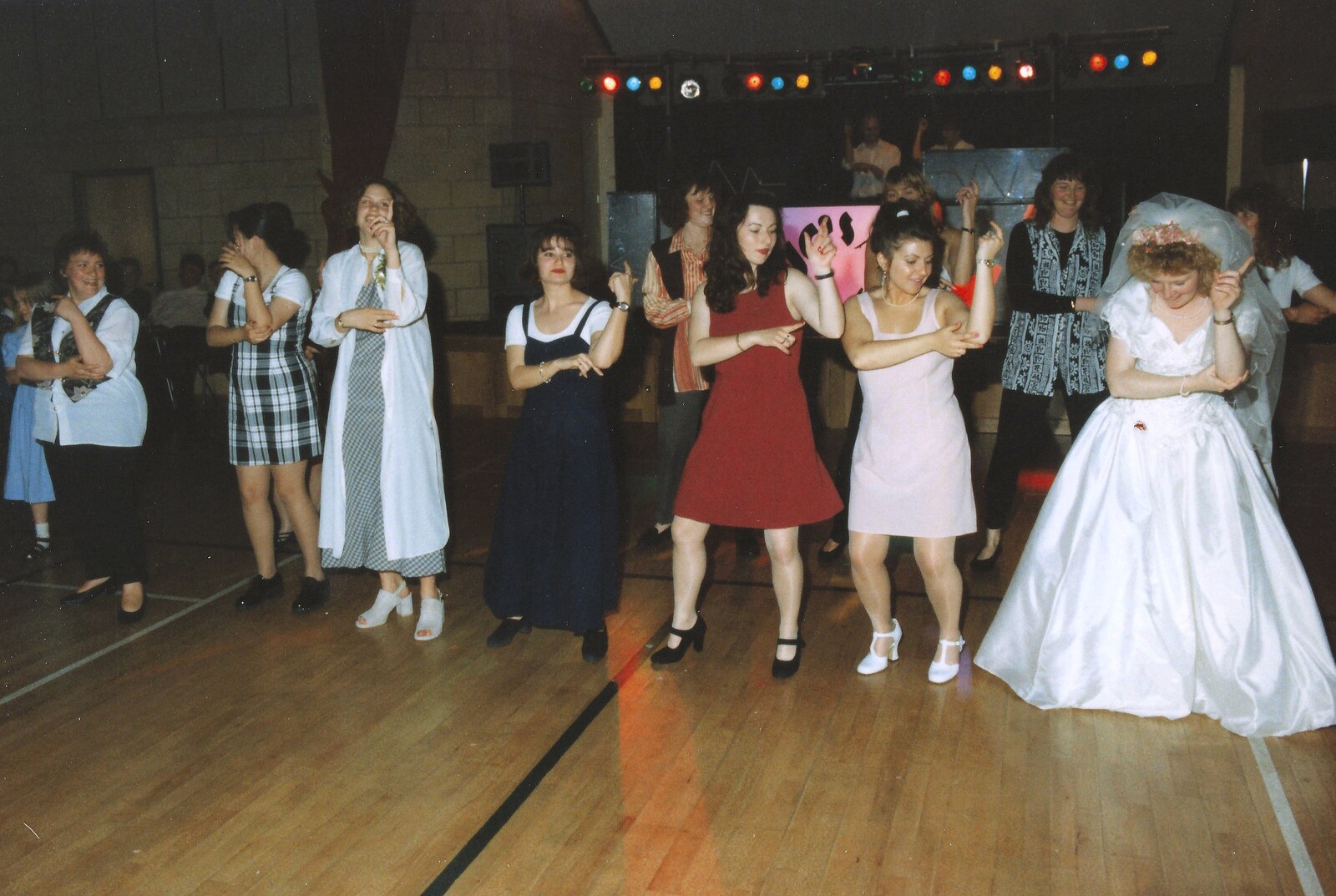 Some sort of wedding dancing occurs from Debbie's Wedding, Suffolk - 12th June 1999