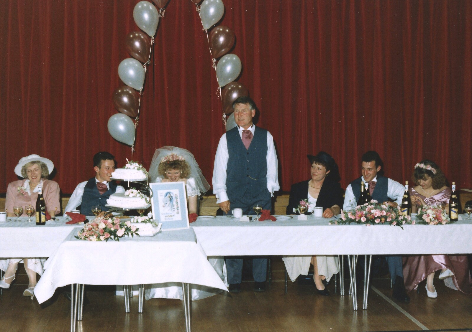 Bernie does a speech from Debbie's Wedding, Suffolk - 12th June 1999