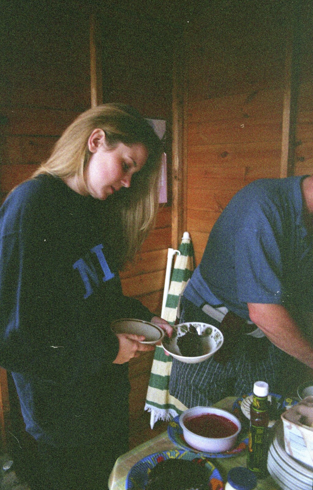 Lorraine in the shed from A Mortlock Barbeque and a CISU Party, Suffolk - 11th July 1999