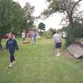 A game of cricket ensues, A Mortlock Barbeque and a CISU Party, Suffolk - 11th July 1999